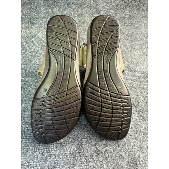 Easy Spirit Sandals Women's 8.5M Gold Leather Sandals Adjustable Ankle Straps - Picture 5 of 13